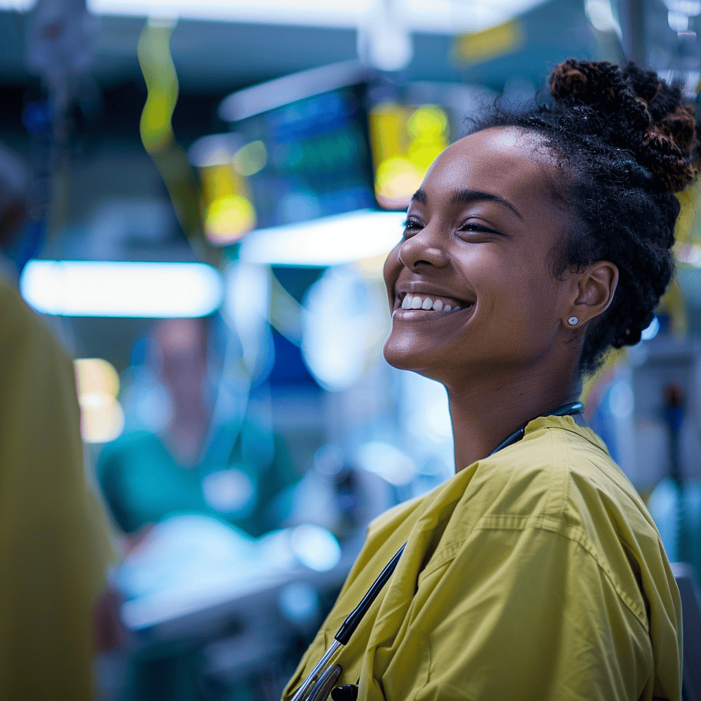 Smiling Emergency Room Patient